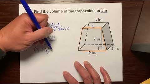 Volume of a trapezoidal prism part 1