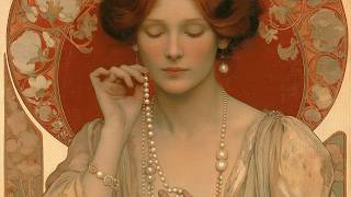 She Kept a Secret in Her Pearls | An Art Nouveau Dream Inspired by Mucha