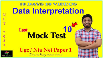 NTA UGC NET Data Interpretation Solved : Mock Test | Previous Years Questions Solved | Paper 1