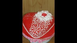 Торт Сердце ,Мастика и БЗК/Торт на заказ/Heart Cake/Юлия Клочкова.