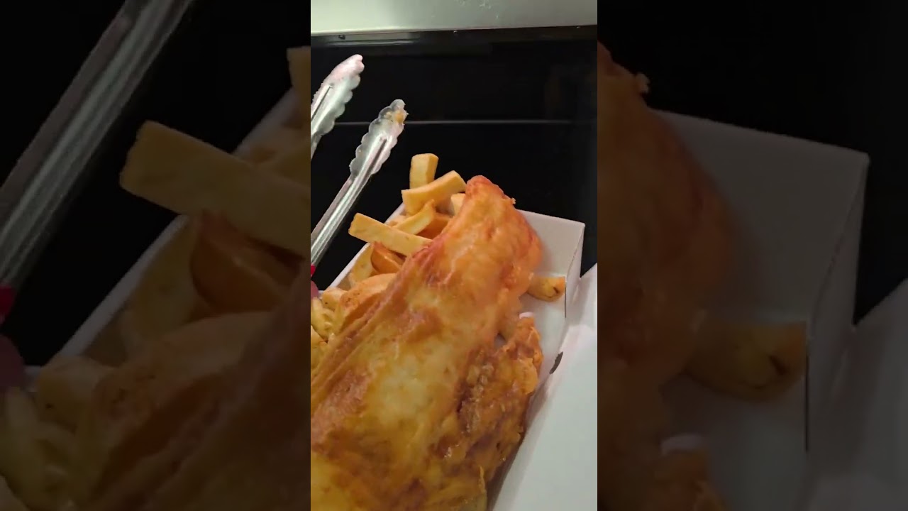 Fish and chips in this  weather wow !!  😋 