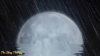 Beautiful rainfall in sea while moon in the background #asmr #rainfall