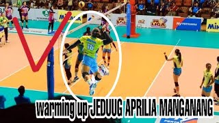 Warming up JEDUUG.! YOLLA YULIANA, APRILIA MANGANANG, BANK BJB  vs POPSIVO POLWAN