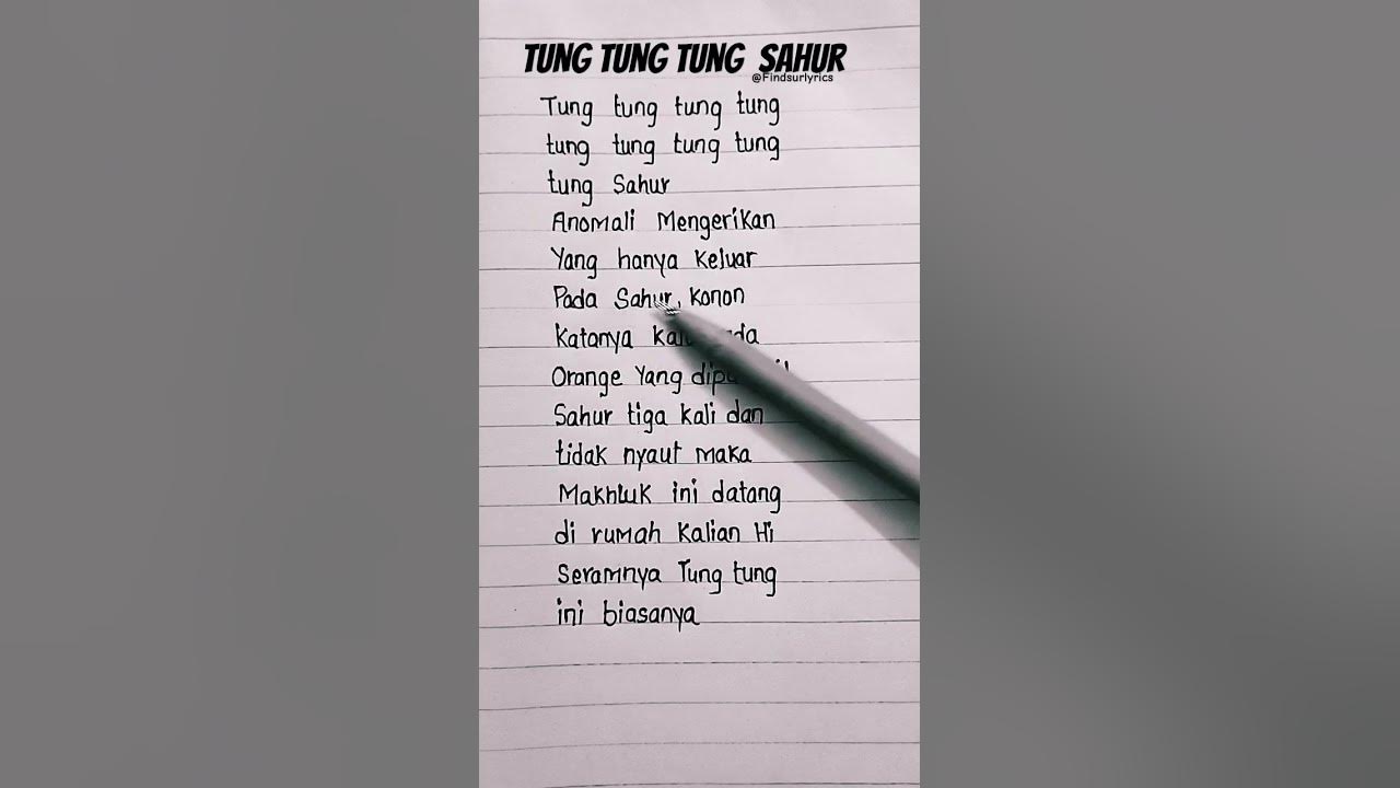 Tung tung tung tung sahur lyrics