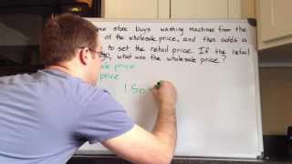 Word Problem #4: Appliance Mark up Problem