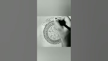 How to draw Lotus Mandala |  easy flower mandala patterns.