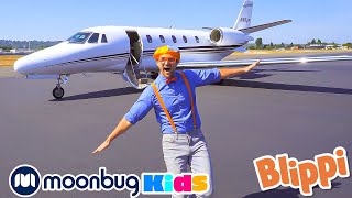 Planes Song - Touch the Sky | Sing With Blippi | Blippi | Kids Songs | Moonbug Kids