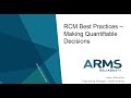 Webinar rcm best practices  making quantifiable decisions