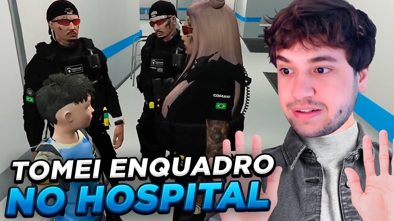 BRUNINHO TOMOU UM ENQUADRO NO MEIO DO HOSPITAL! - GTA RP