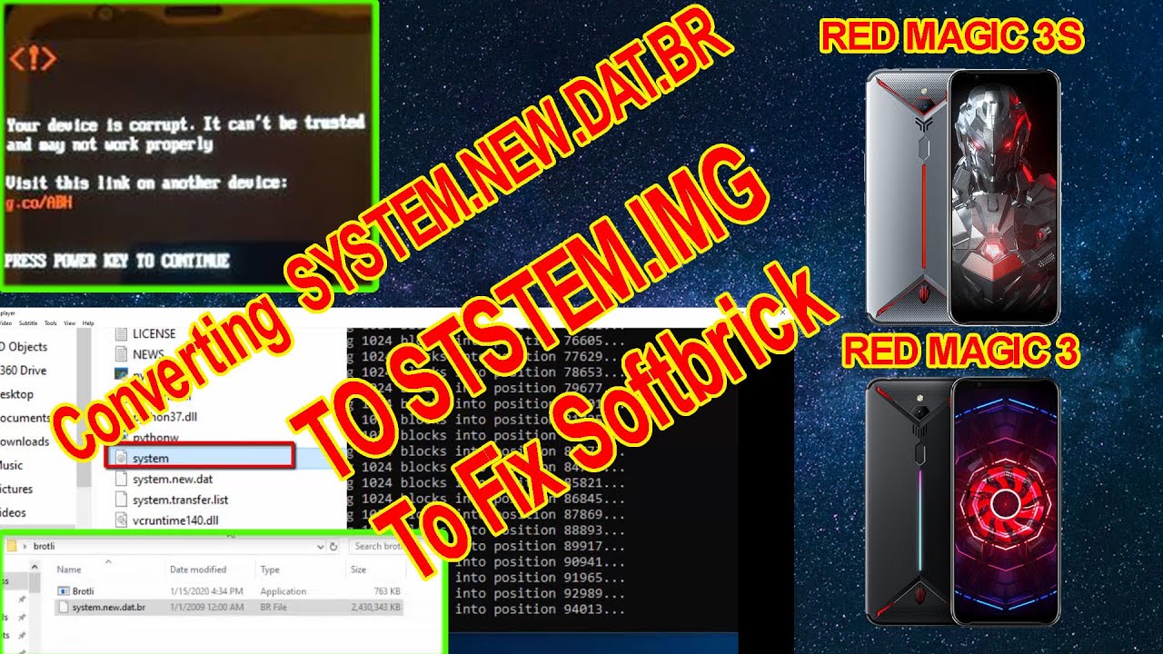 Fixing RedMagic3/3S by Converting system.new.dat.br to System.img