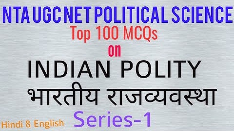 INDIAN POLITY MCQs for NET Exam 2020