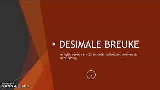 DESIMALE BREUKE GRAAD 7 KWARTAAL 2