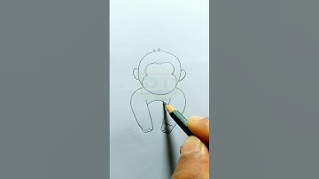 Easy drawing gorilla #art #pencildrawing #youtubeshorts #shorts #shortsvideo .