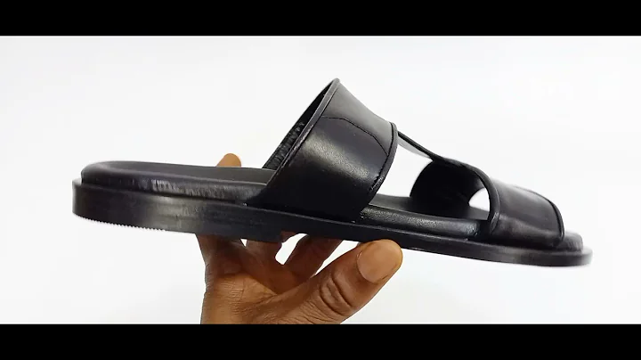 Black Marco Graham Italian Leather Slippers