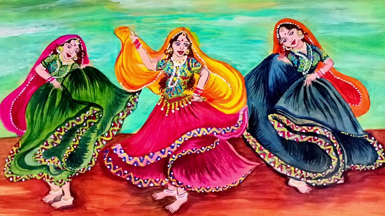 indian folk dance paintings