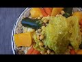 CUSCUS tradicional  marroqui con carne y verduras