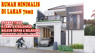 Design Rumah Sederhana Lantai 2 di Lahan 70 m2 Konsep Bangunan Minimalis Modern