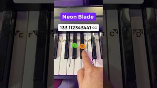 Neon Blade Piano Easy Tutorial 👾🙃 #Shorts #Piano