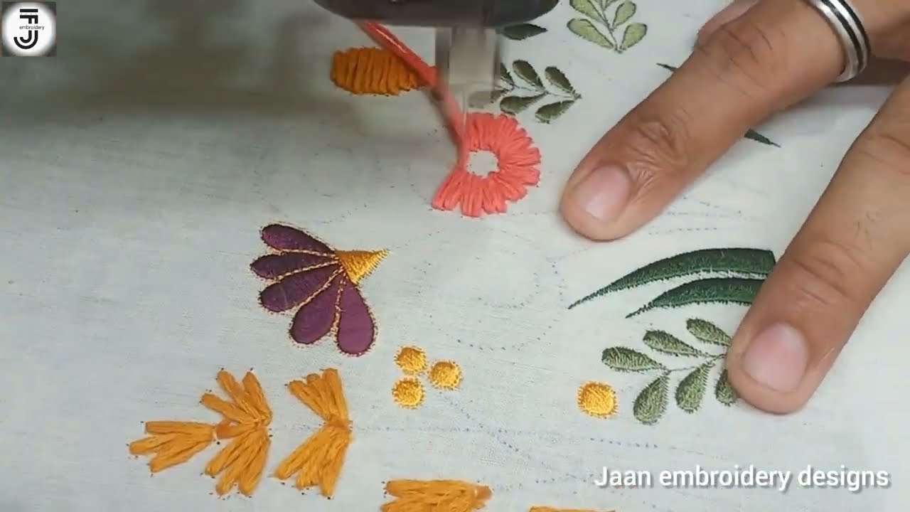 Beautiful Palazzo Pants Design - Machine Embroidery Palazzo Work