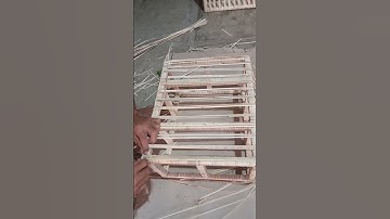 Creating a Beautiful and Functional Picnic Basket from Rattan Material: Satisfying Process #short