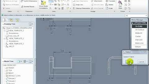 Basic dimensioning using Proengineer Wildfire5.wmv