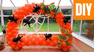 🎃 Halloween PUMPKIN Balloon Arch with Spider Web