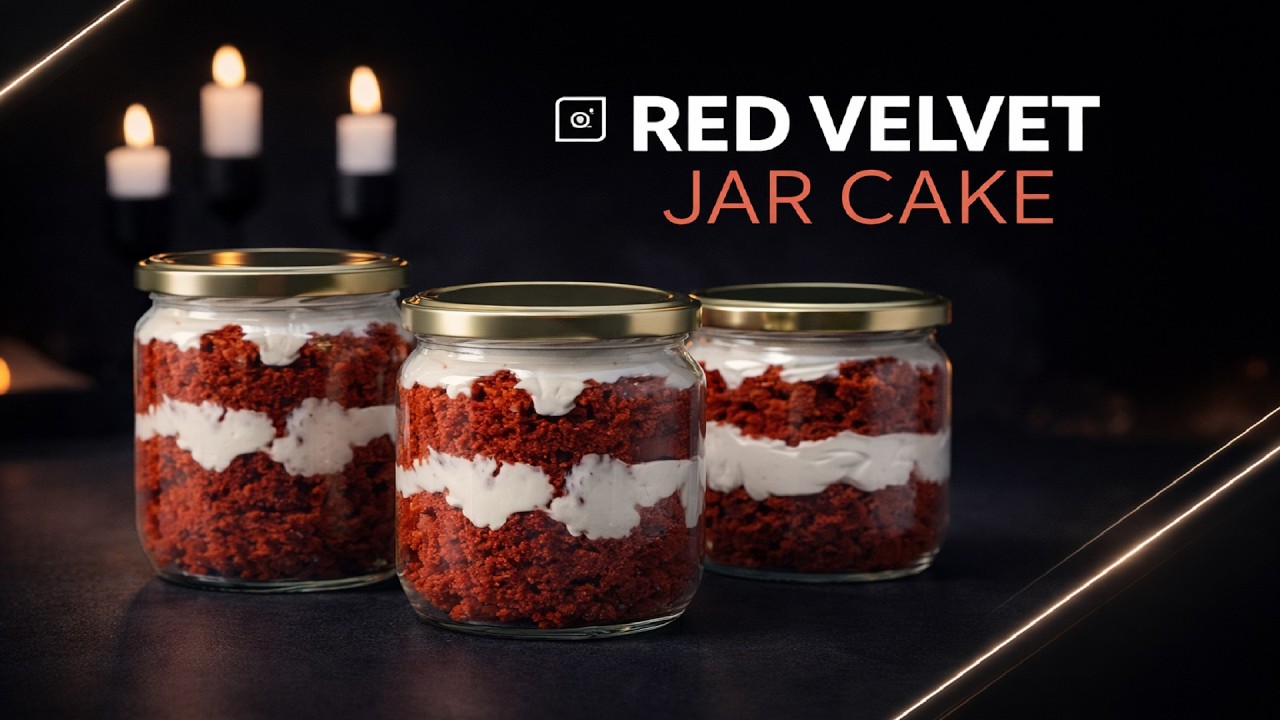 red velvet jar cake | easy recipe