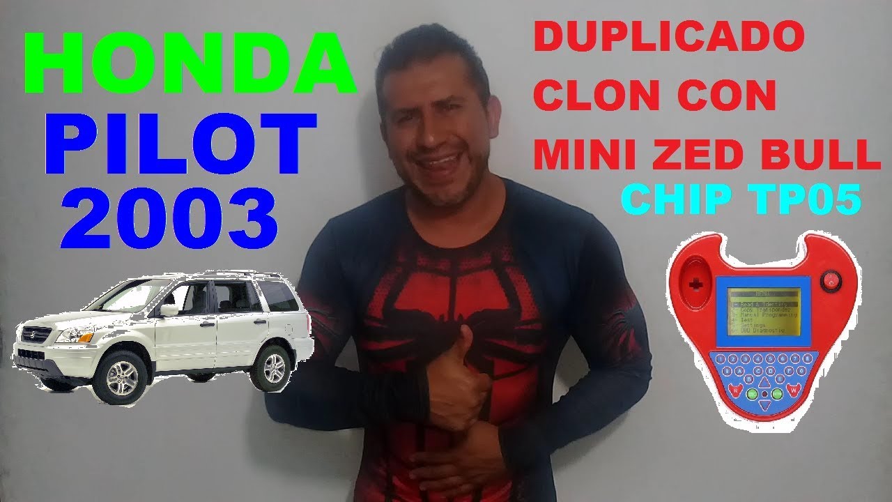 Duplicado De Llave HONDA PILOT 2003 Clon Con MINI ZED BULL Chip TP05