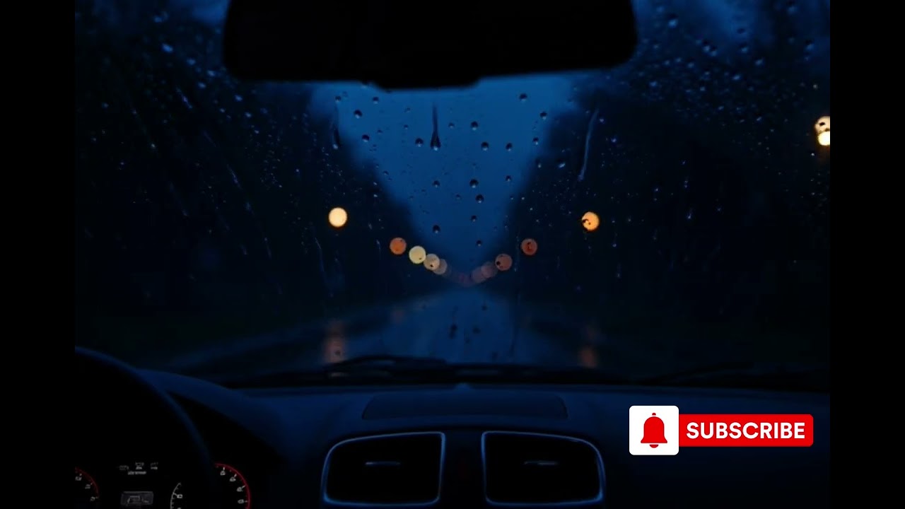Rain on Car at Night 🚗 Dark Cozy Sleep Ambience (6 Hours)
