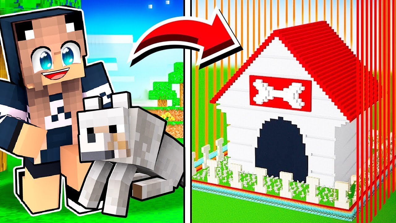 2 НУБА И ДЕВУШКА ПРО СТРОЯТ ДЛЯ СВОЕЙ СОБАКИ САМУЮ ЗАЩИЩЕННУЮ БАЗУ в МАЙНКРАФТ! ТРОЛЛИНГ В MINECRAFT