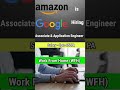 Amazon Associate Hiring Direct apply link |Google Hiring for application engineer |Wfh #shorts #job