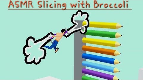 Draw Slicer Broccoli 65 Very satisfying and relaxing New ASMR slicing game