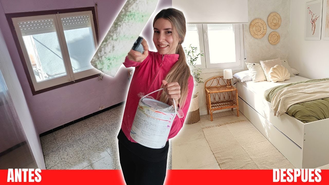 DORMITORIO MINI ¡¡CAMBIO RADICAL!! 😱 TRANSFORMACION del dormitorio más pequeño del apartamento❤️
