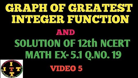 Definition of greatest integer function fractional part of x and graph of greatest integer function.