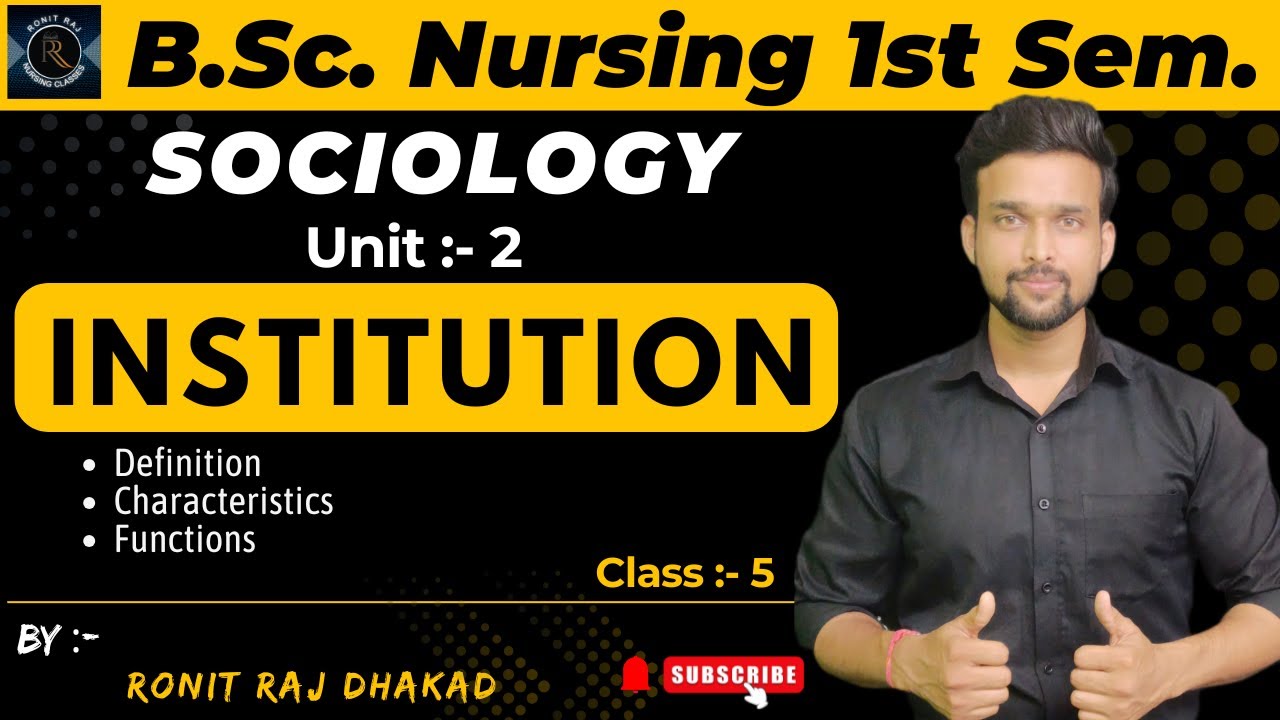 Institutions in sociology BSc nursing first semester#sociology #bscnursingclasses#institution