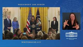 Maria’s Historic Speech as President @JoeBiden Signs an Executive Order on Women’s Health Research