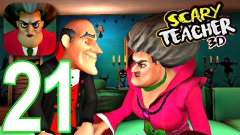 Scary Teacher 3D Mobile - Gameplay Walkthrough Part 21 (Helloween Special Round 1) (iOS, Android)