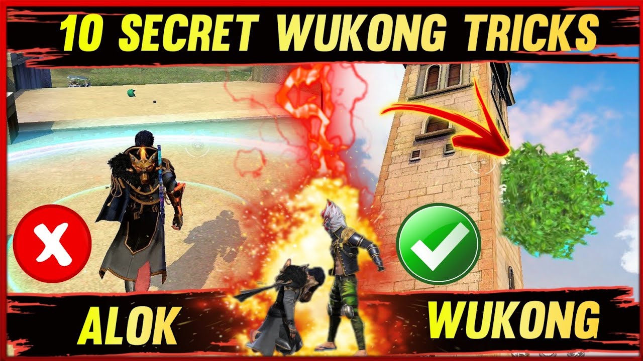 TOP 10 SECRET WUKONG TIPS AND TRICKS IN FREE FIRE - YouTube
