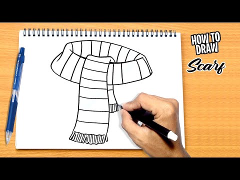 Video: How To Draw A Scarf