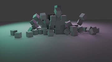 falling cubes simulation test