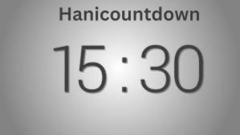 15 Minutes 30 seconds countdown Timer   Beep at the end   Simple Timer fifteen min thirty sec