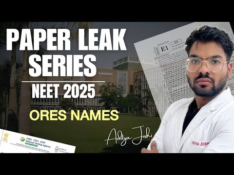 ALL ORES | paper leak series NEET 2025 | Aditya joshi - YouTube