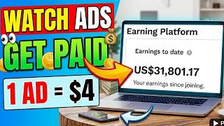 1AD=$4 Get Paid to Watch ads ( MAKE MONEY ONLINE )