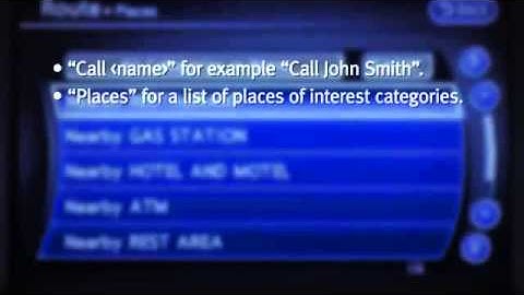 2013 Infiniti JX   Alternate Command Mode One Step Calling
