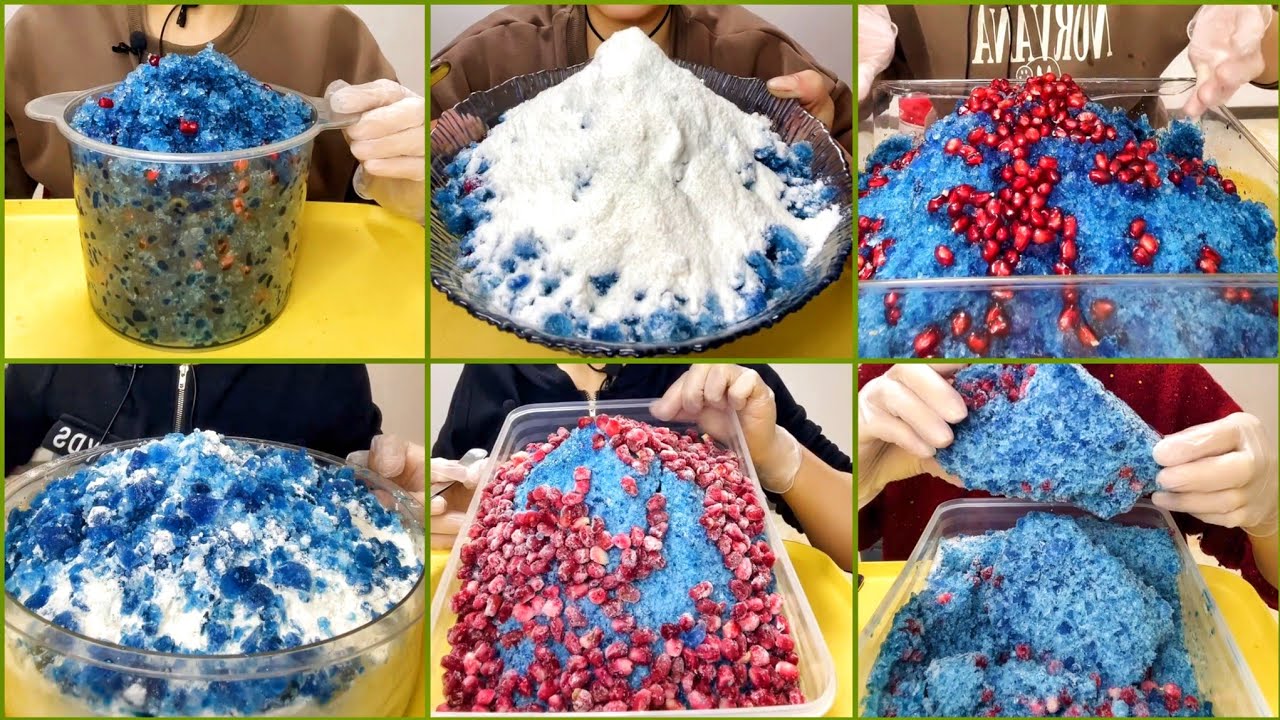 QIAN || BLUE COLORED ICE EDITION ONLY BITES || ICE SHOP 💤🫐🍁