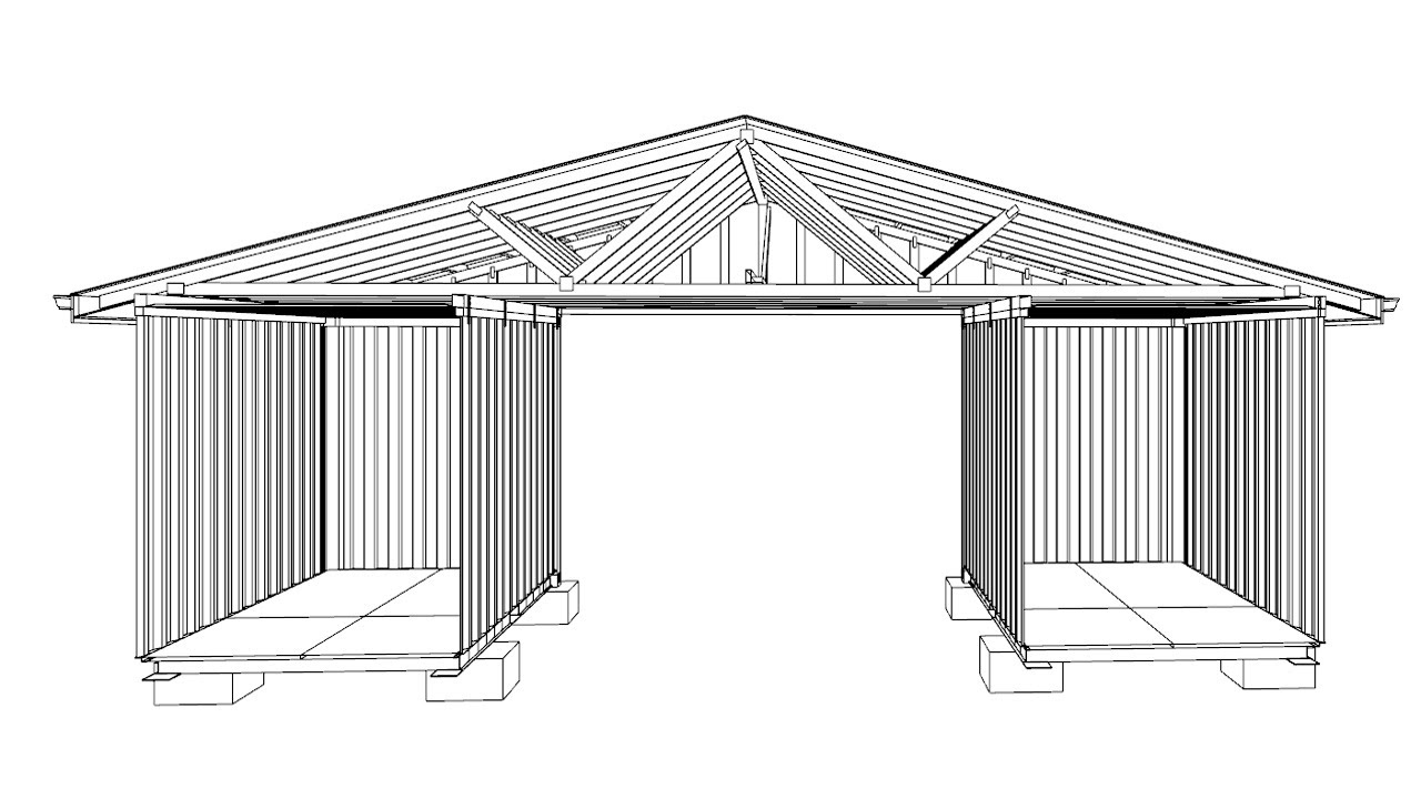 Building A Roof Over Shipping Containers - Part 2 - Laying Out Drawings -  Youtube