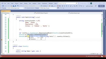 How to convert JSON data to C# objects | Deserialization using Newtonsoft
