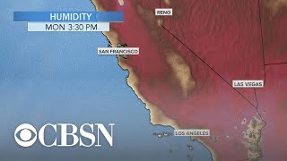 Firefighters are braving the winds in california to battle massive
wildfires burning across state. david parkinson joins cbsn with more
on what expect...