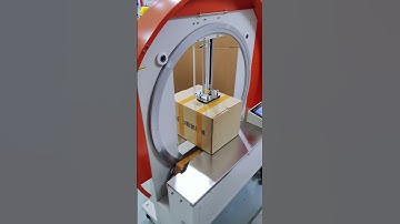 Fully automatic tape baling machine, capable of wrapping the tape in a full circle and quickly.