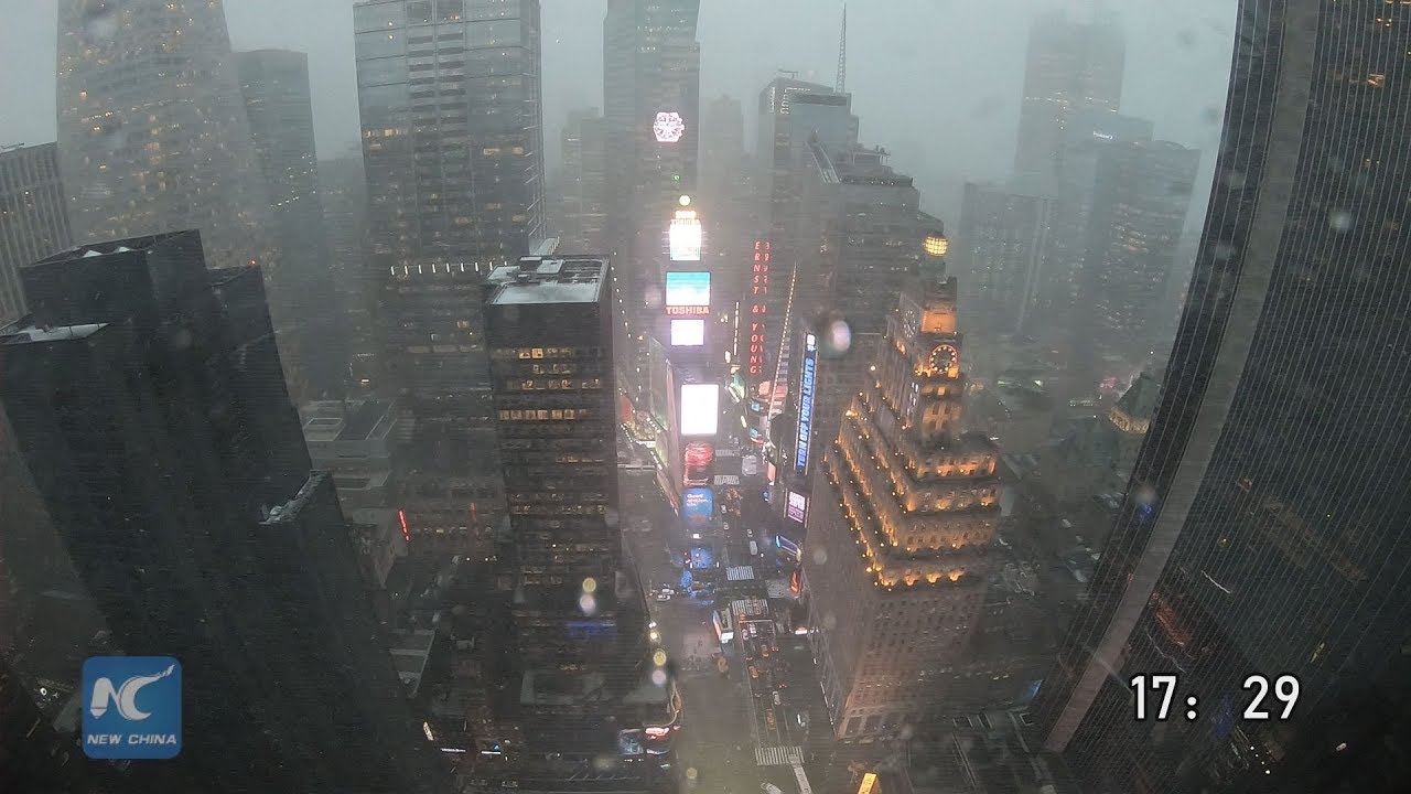 Nor'easter hammers New York City with heavy rain, snow, strong winds ...